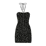 Dolce & Gabbana Short draped tulle dress with polka-dot print
