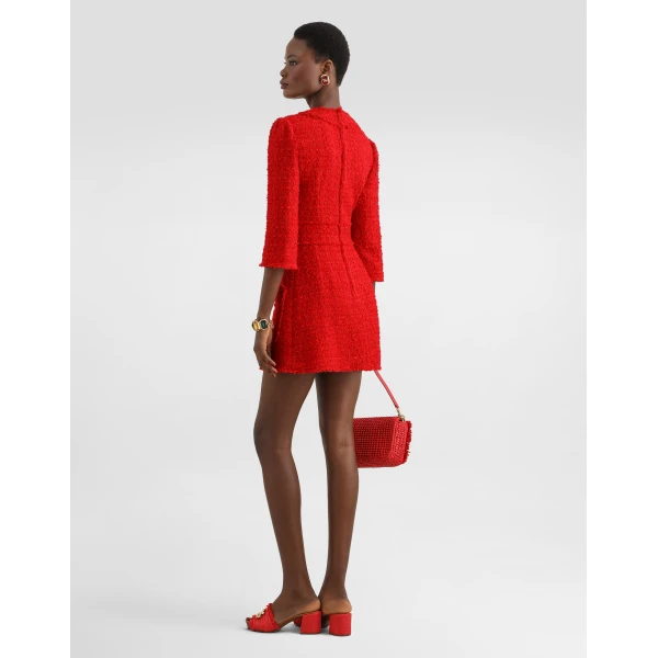 Dolce & Gabbana Short dress in rachel tweed, view 3