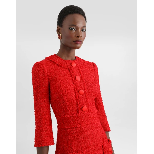 Dolce & Gabbana Short dress in rachel tweed, view 4