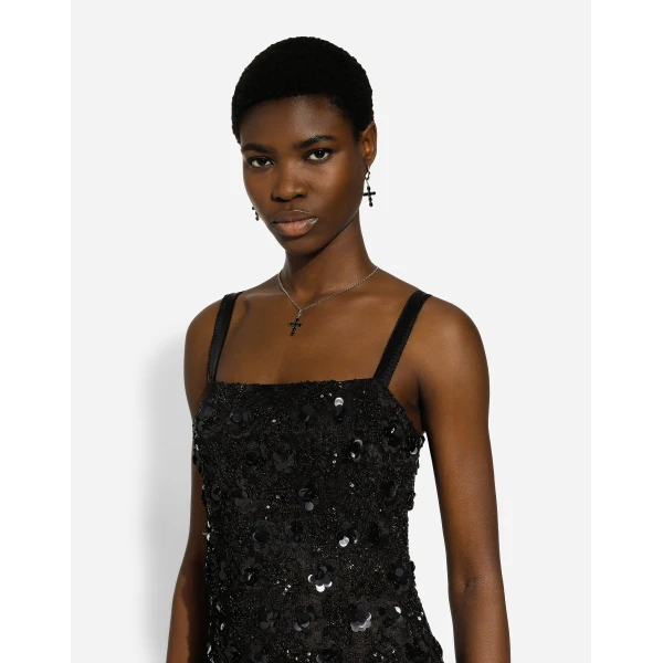 Dolce & Gabbana Short dress with sequin embellishment, view 4
