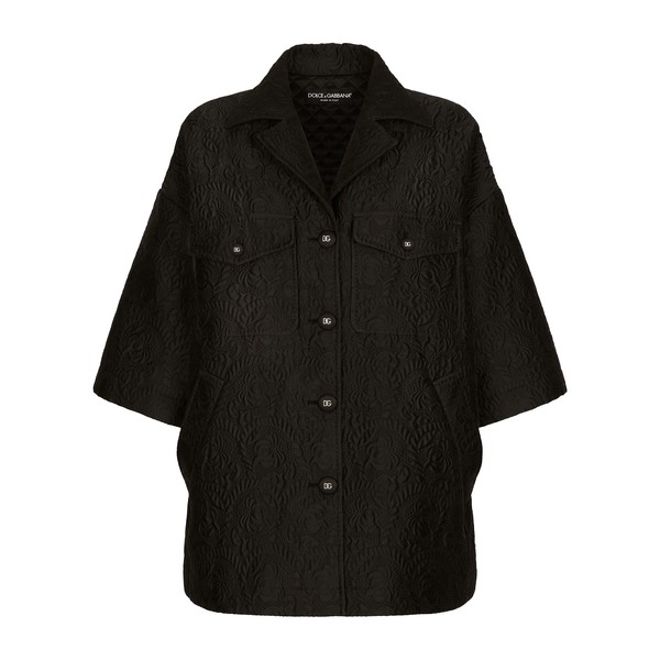 Dolce & Gabbana Short floral jacquard cape