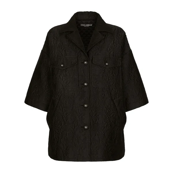 Dolce & Gabbana Short floral jacquard cape