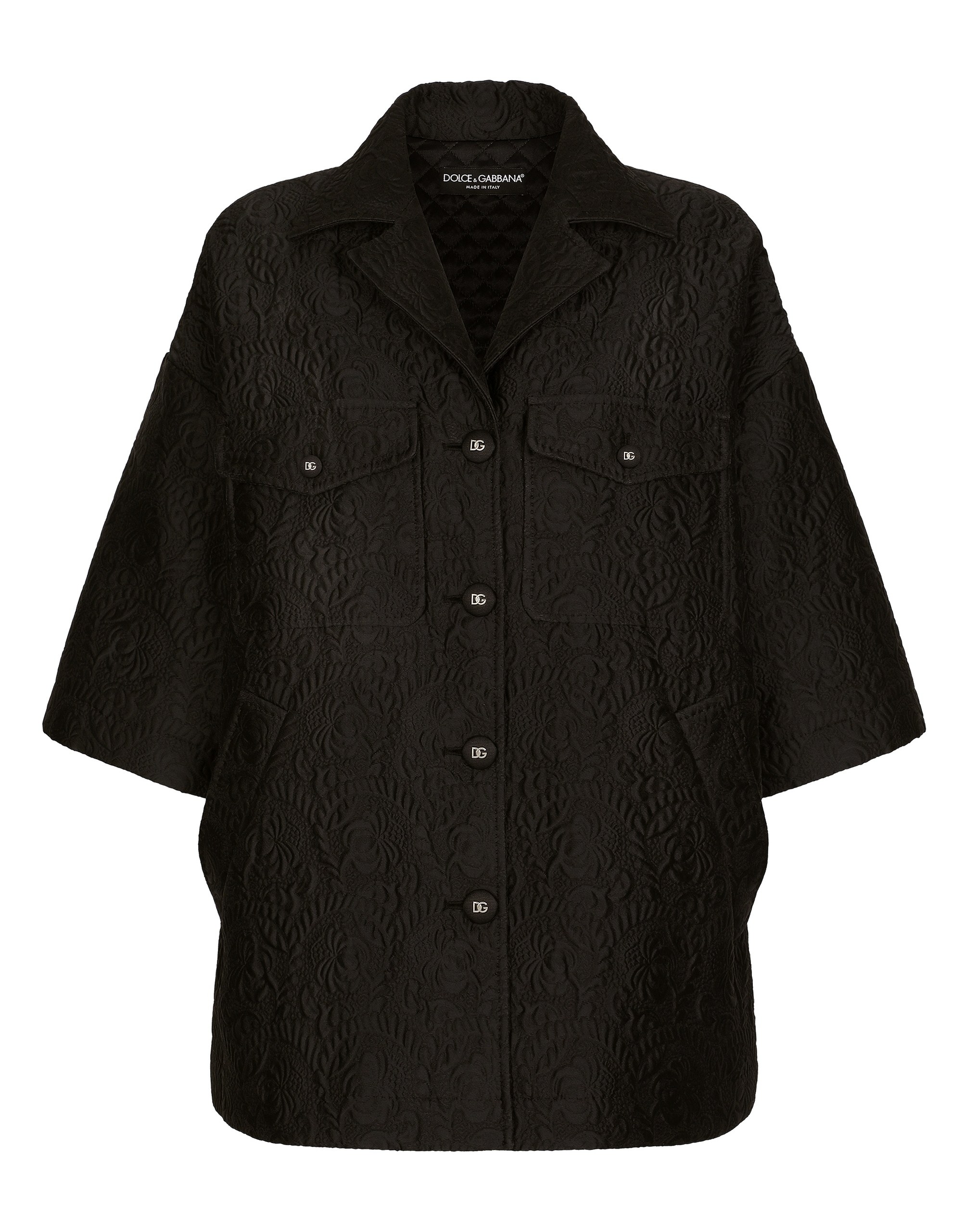 Dolce & Gabbana Short floral jacquard cape