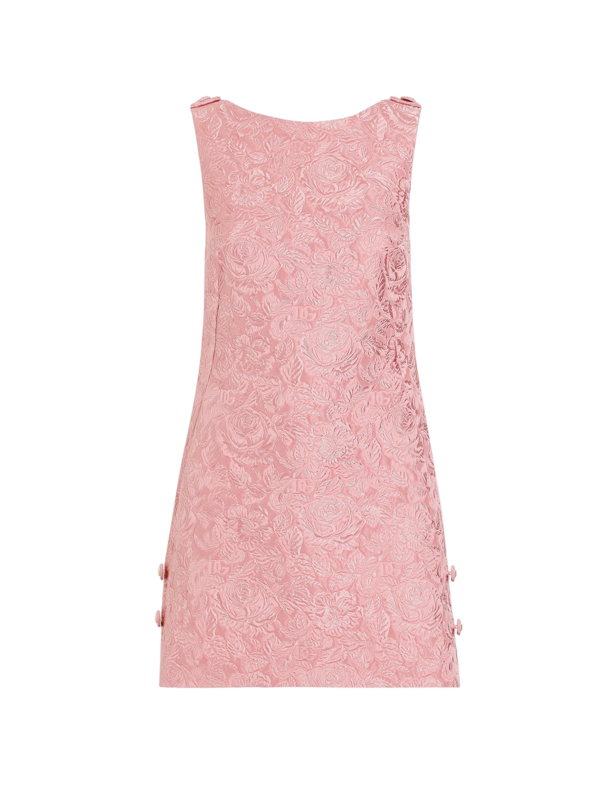 Dolce & Gabbana Short floral quilted jacquard sack dress