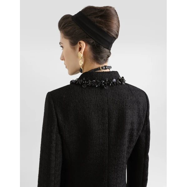 Dolce & Gabbana Short jacket in stretch mat, view 5