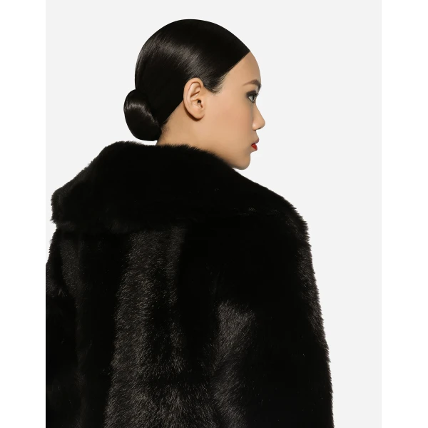 Dolce & Gabbana Short lambskin jacket with belt, view 6