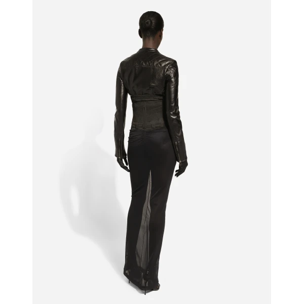 Dolce & Gabbana Short leather biker jacket, view 4