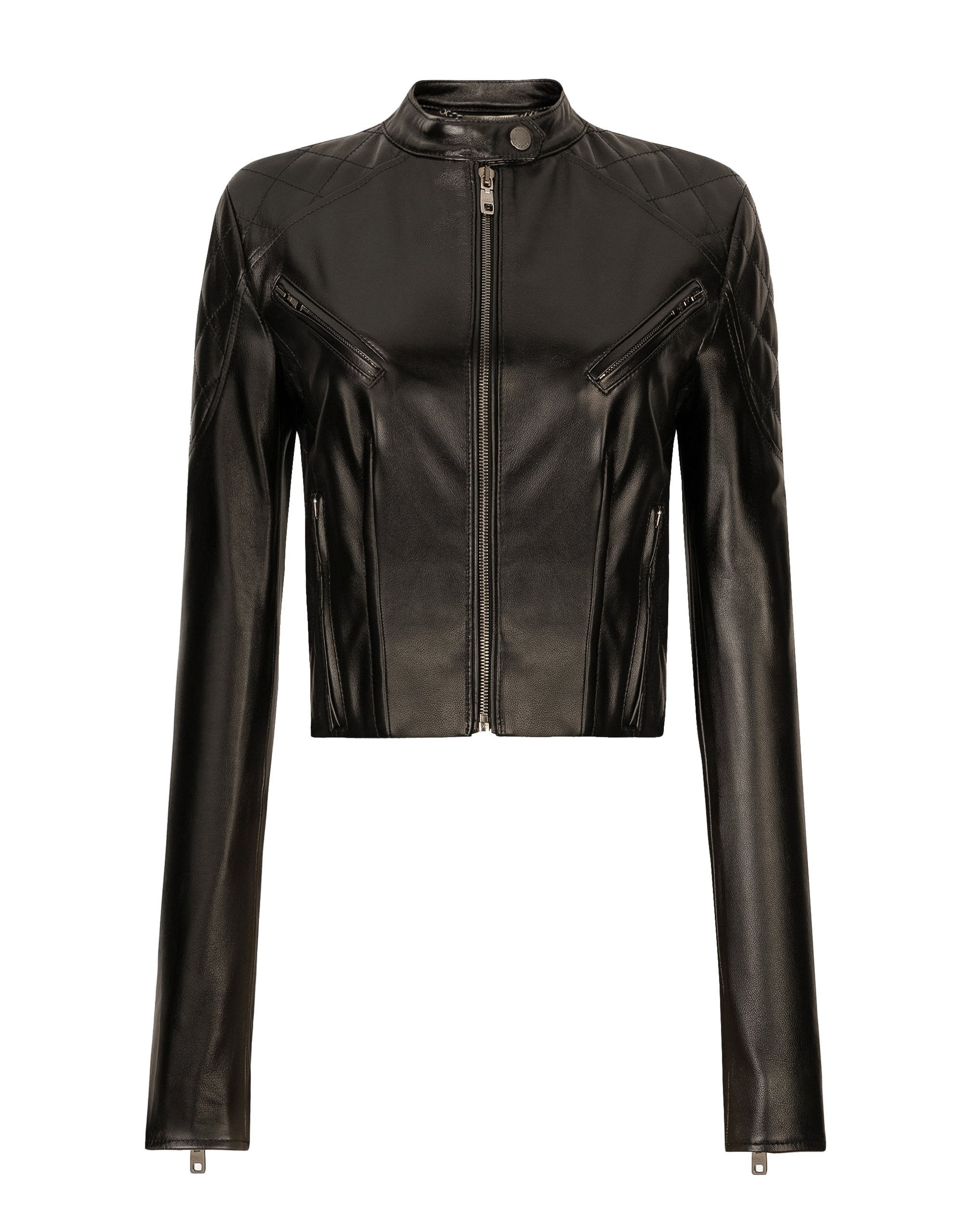 Dolce & Gabbana Short leather biker jacket