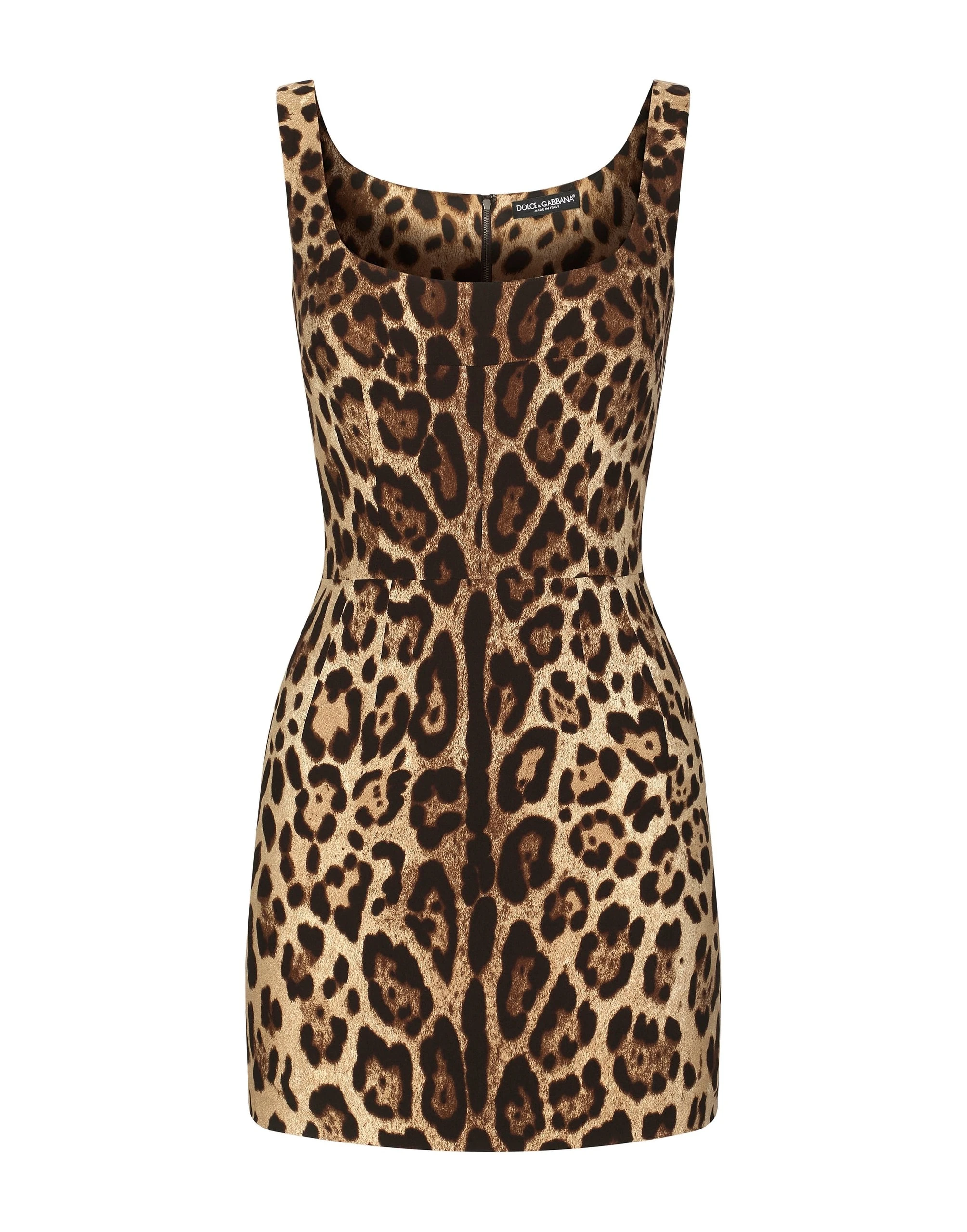 Dolce & Gabbana Short leopard-print charmeuse dress