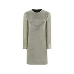 Dolce & Gabbana Short long-sleeved dress in crystal mesh