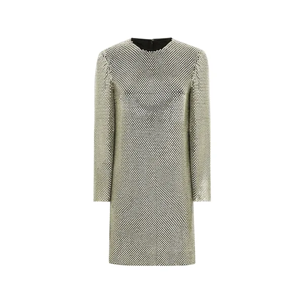 Dolce & Gabbana Short long-sleeved dress in crystal mesh