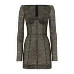 Dolce & Gabbana Short long-sleeved sequined corset dress
