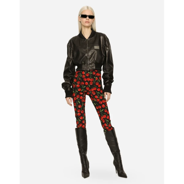 Dolce & Gabbana Short nappa leather bomber jacket with Dolce&Gabbana tag, view 2