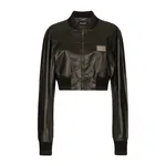 Dolce & Gabbana Short nappa leather bomber jacket with Dolce&Gabbana tag