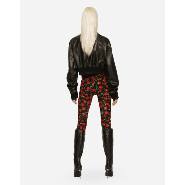 Dolce & Gabbana Short nappa leather bomber jacket with Dolce&Gabbana tag, view 3
