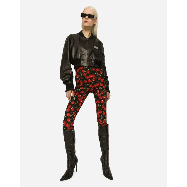 Dolce & Gabbana Short nappa leather bomber jacket with Dolce&Gabbana tag, view 5