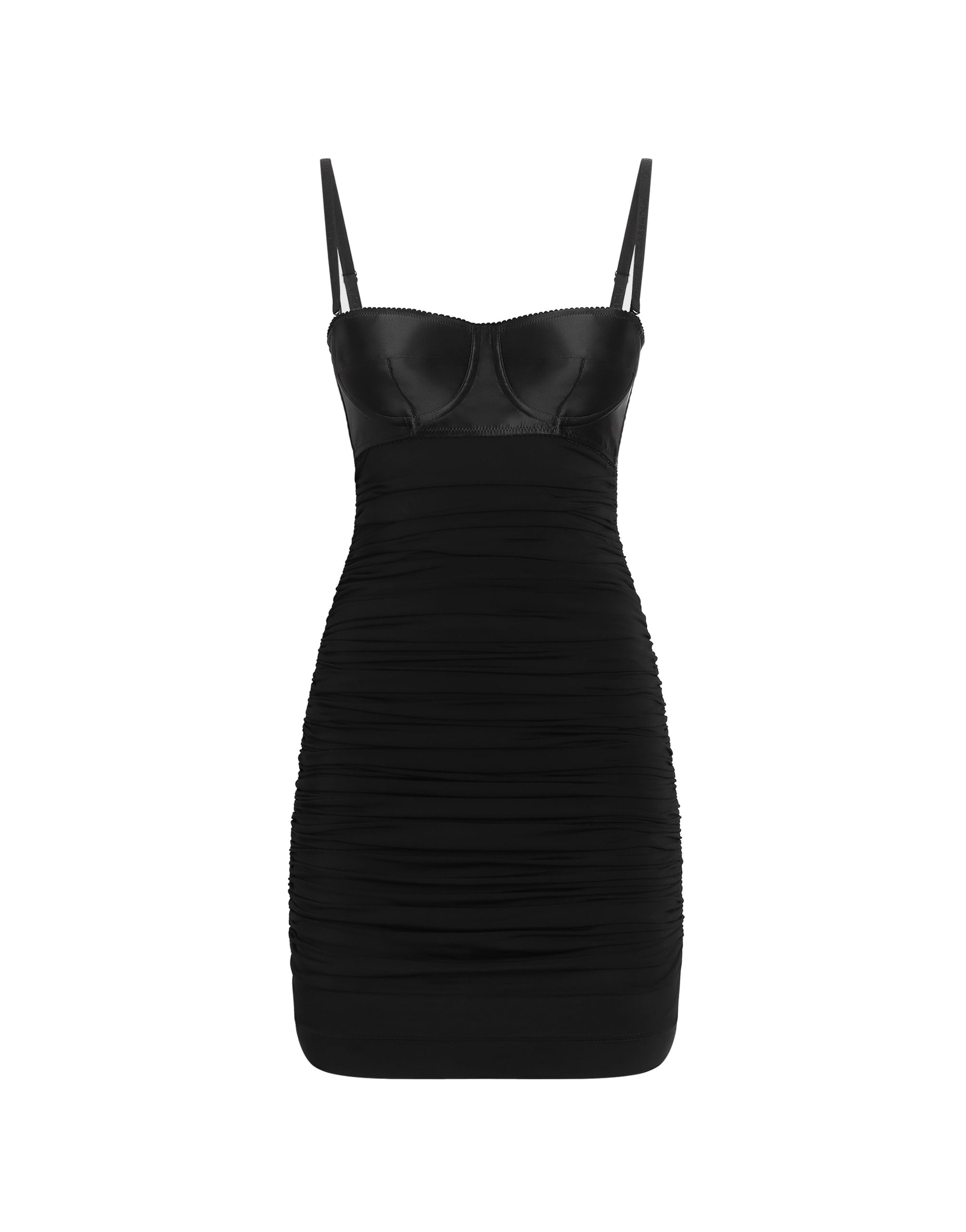 Dolce & Gabbana Short organzine corset dress with draping