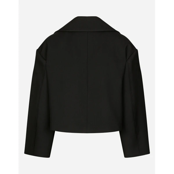 Dolce & Gabbana Short oversize wool gabardine jacket, view 2