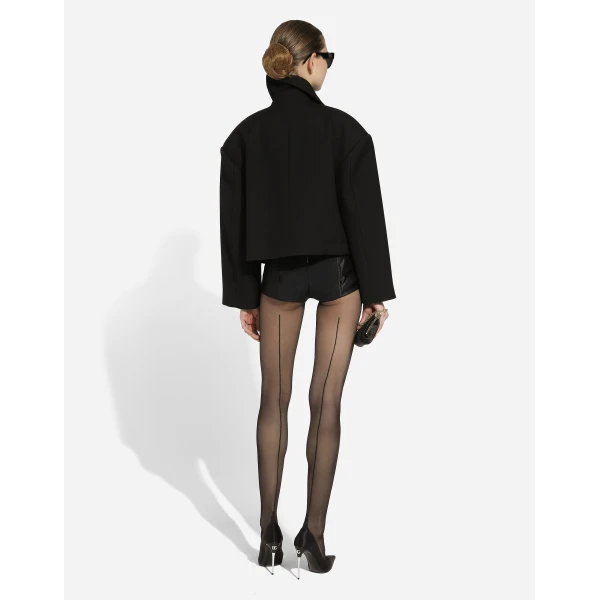 Dolce & Gabbana Short oversize wool gabardine jacket, view 4