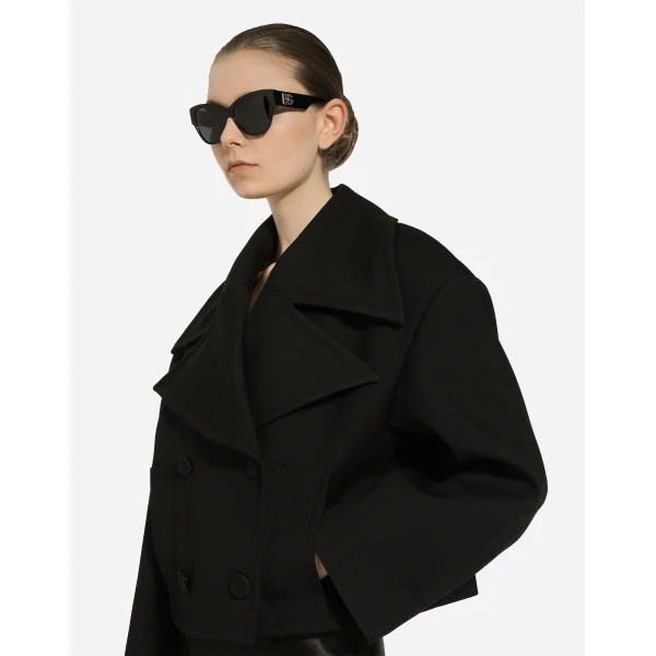 Dolce & Gabbana Short oversize wool gabardine jacket, view 5