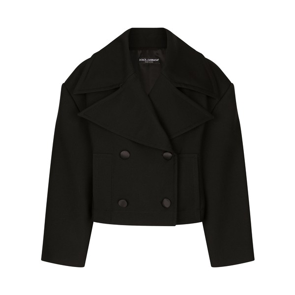 Dolce & Gabbana Short oversize wool gabardine jacket