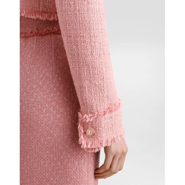 Dolce & Gabbana Short raschel tweed jacket, view 5
