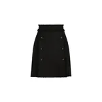 Dolce & Gabbana Short raschel tweed skirt with decorative DG logo buttons