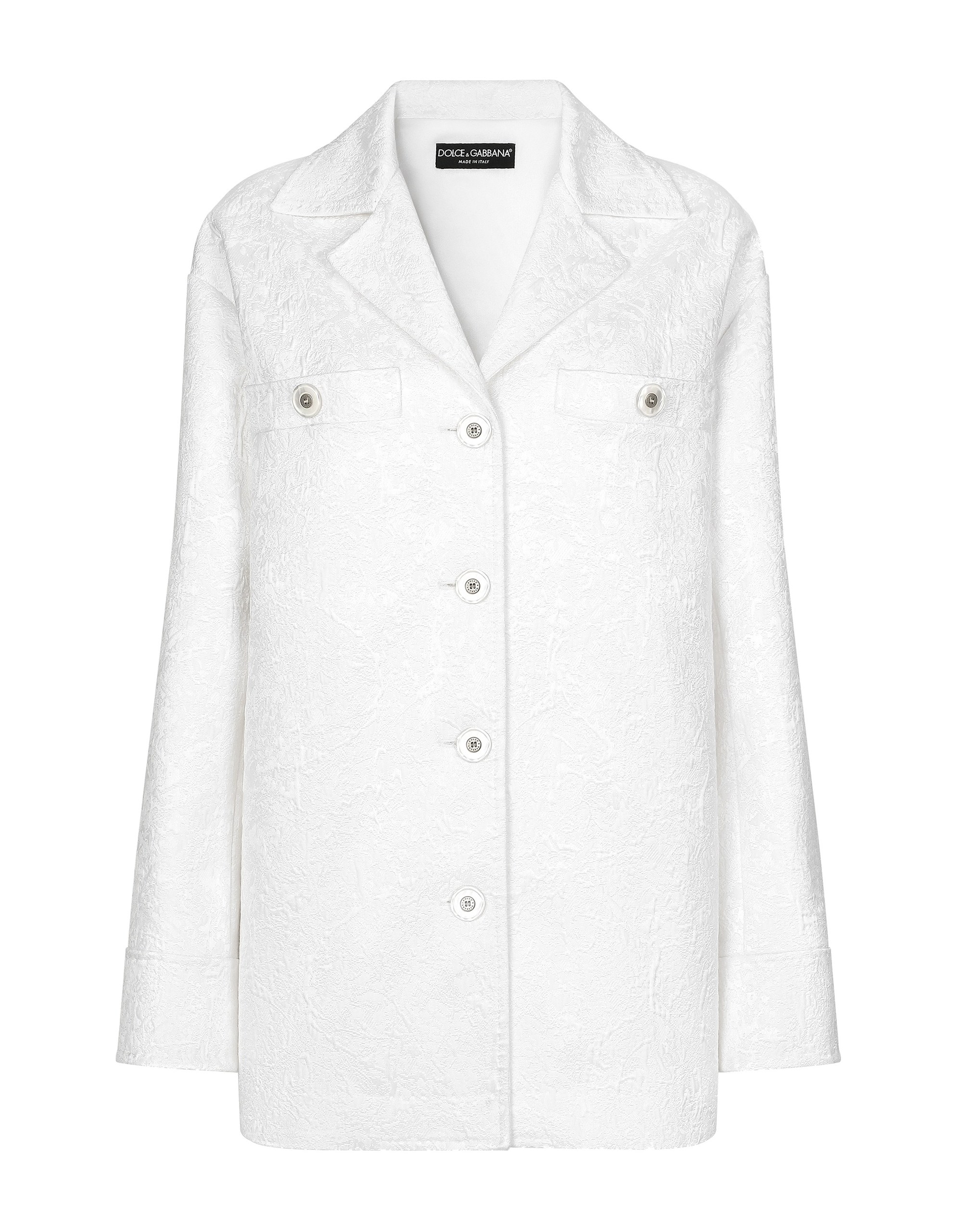 Dolce & Gabbana Short single-breasted brocade coat