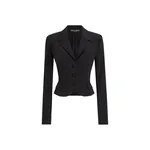 Dolce & Gabbana Short single-breasted technical cady jacket