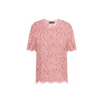 Dolce & Gabbana Short-sleeved Cordonetto lace T-shirt Top