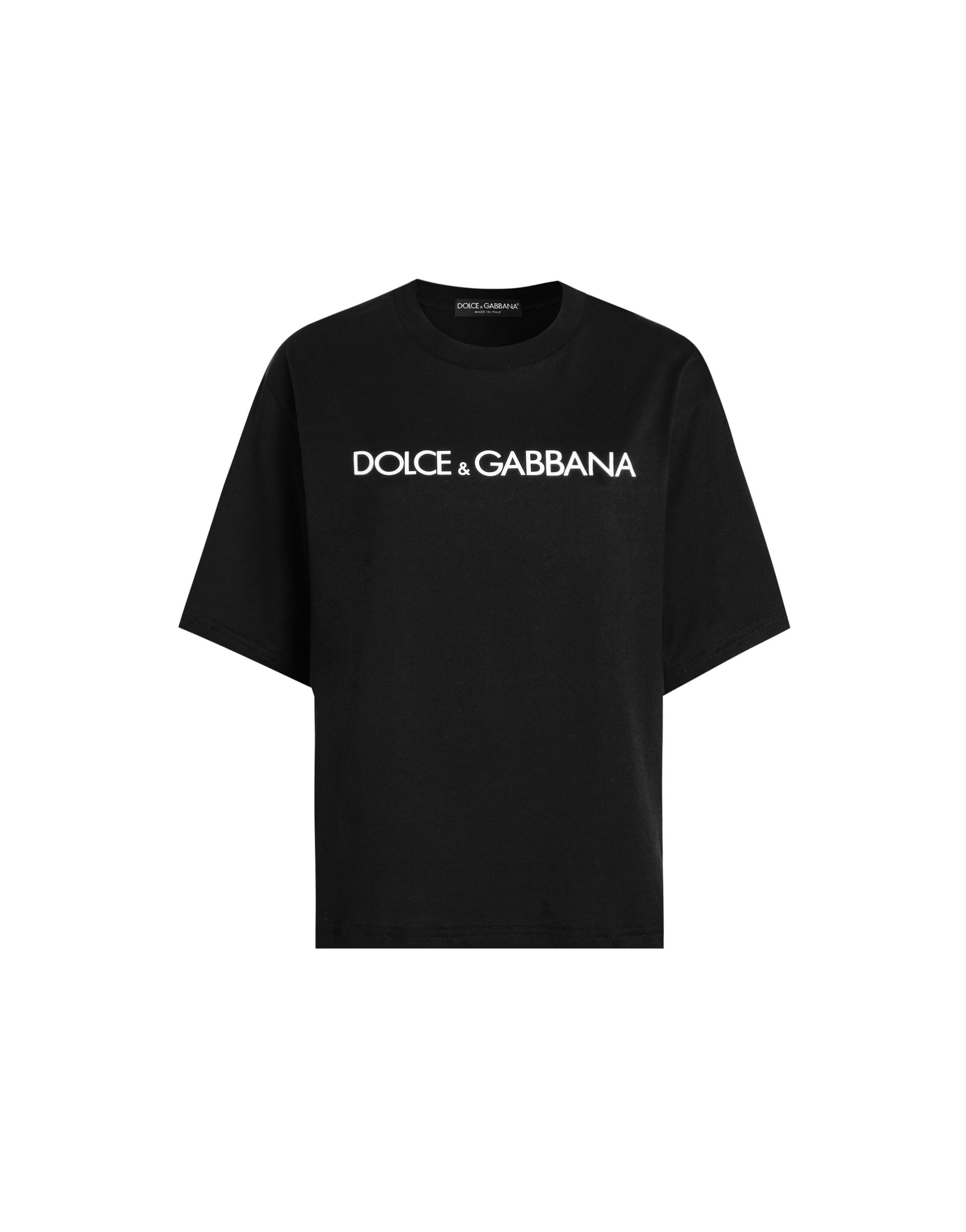 Dolce & Gabbana Short-sleeved cotton T-shirt with Dolce&Gabbana lettering