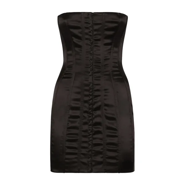 Dolce & Gabbana Short strapless satin dress