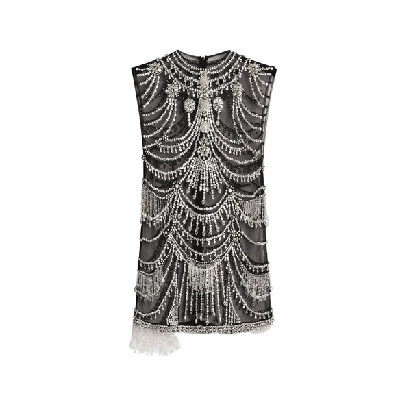 Dolce & Gabbana Short tulle dress with chandelier embroidery
