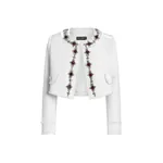 Dolce & Gabbana Short tweed jacket with jewel embroidery