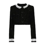 Dolce & Gabbana Short tweed jacket with micro-sequin embellishment