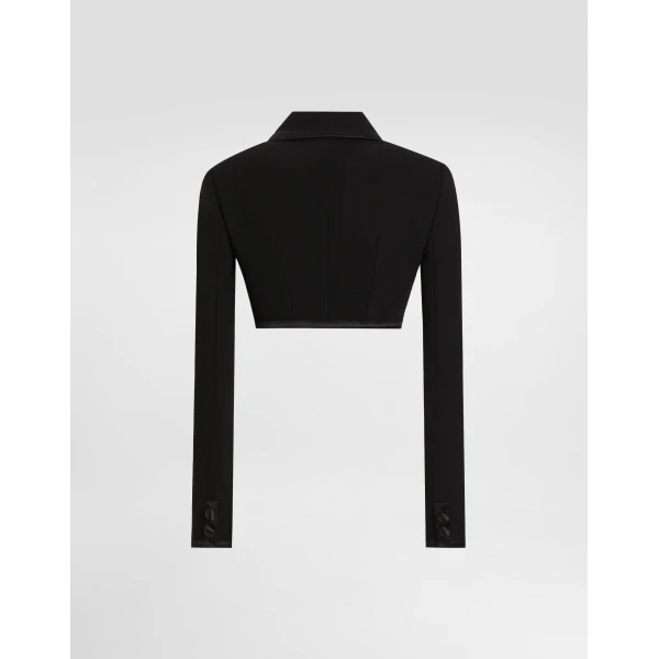 Dolce & Gabbana Short wool crepe jacket, view 5
