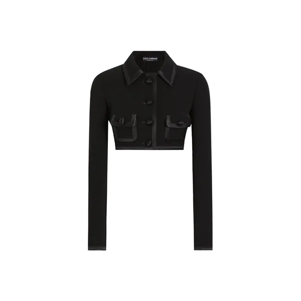 Dolce & Gabbana Short wool crepe jacket