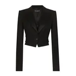 Dolce & Gabbana Short wool gabardine jacket with vest