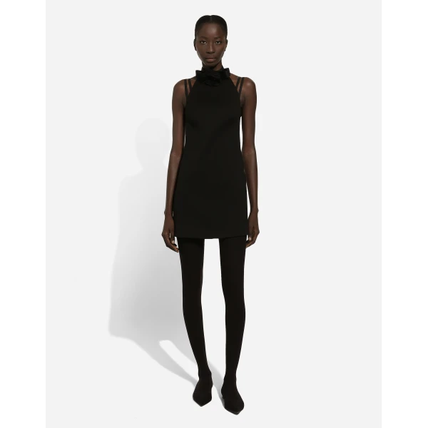 Dolce & Gabbana Short woolen dress with rear neckline, view 3