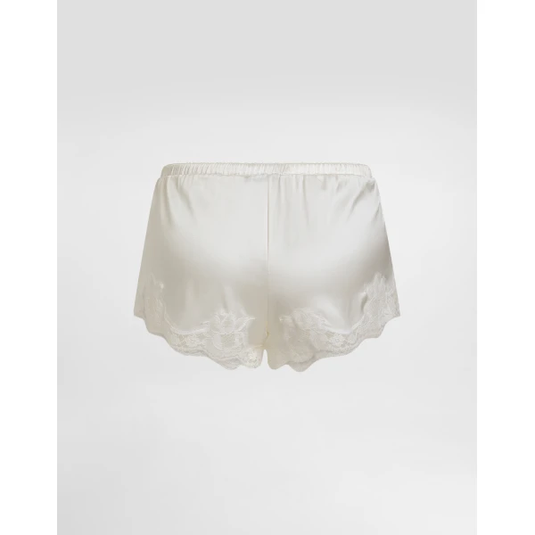 Dolce & Gabbana Shorts in satin with lace, view 2