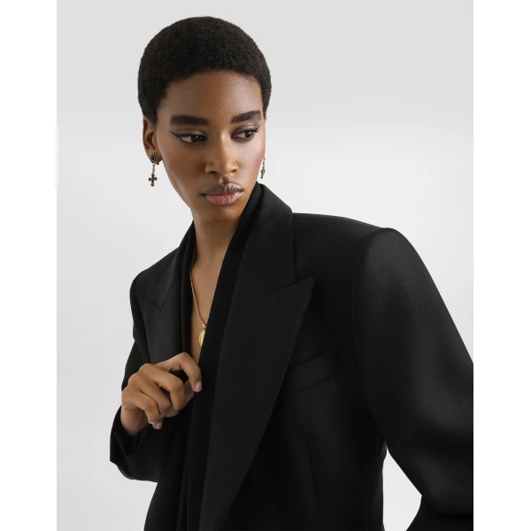 Dolce & Gabbana Sicilia double-breasted jacket in wool gabardine, view 4