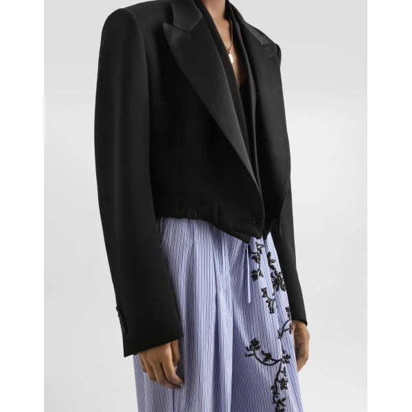 Dolce & Gabbana Sicilia double-breasted jacket in wool gabardine, view 6