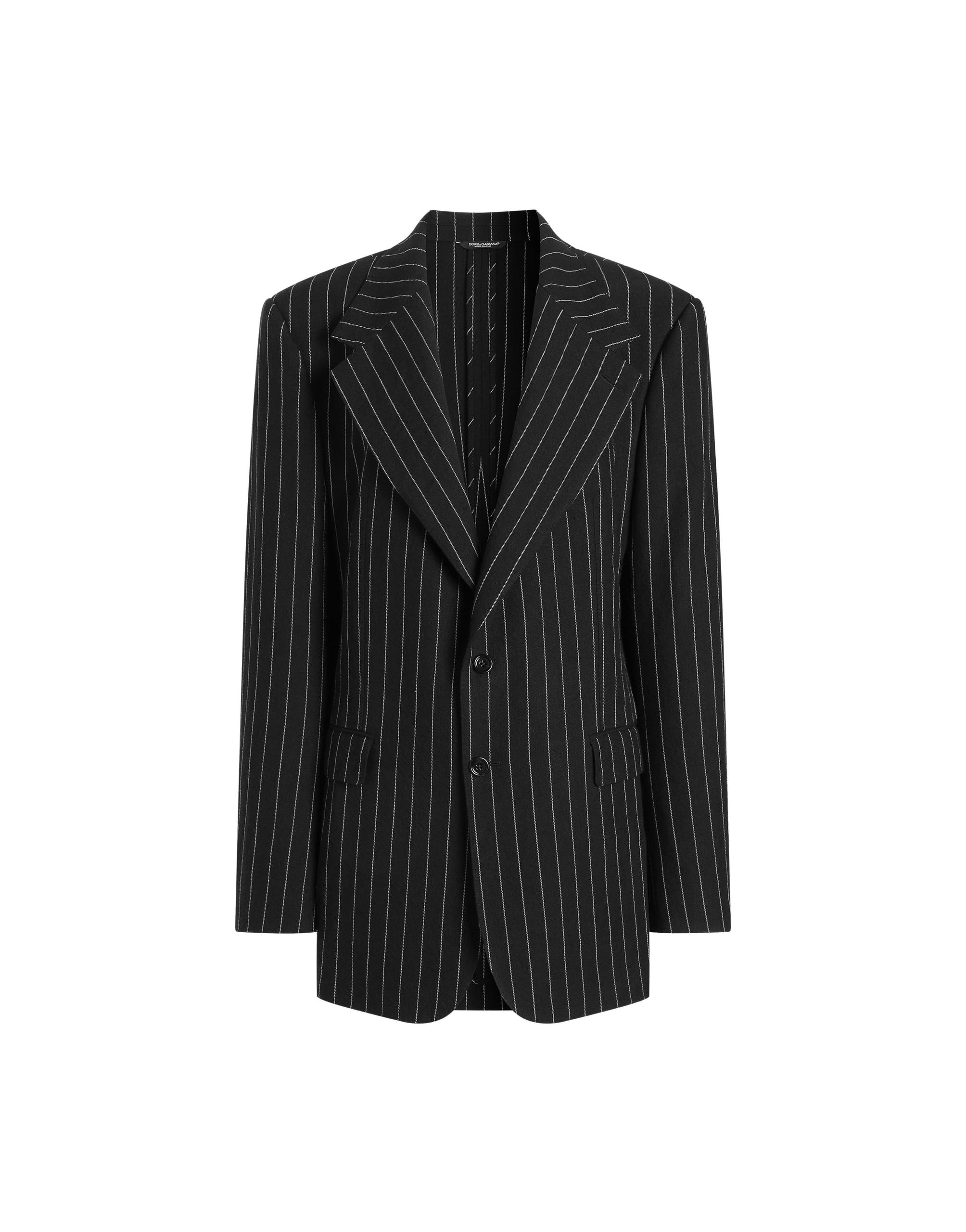 Dolce & Gabbana Sicilia single-breasted pinstripe jacket in wool and linen
