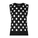 Dolce & Gabbana Silk and wool tank top with polka-dot inlay