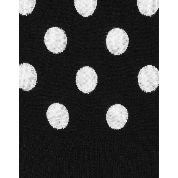 Dolce & Gabbana Silk and wool tank top with polka-dot inlay, view 6