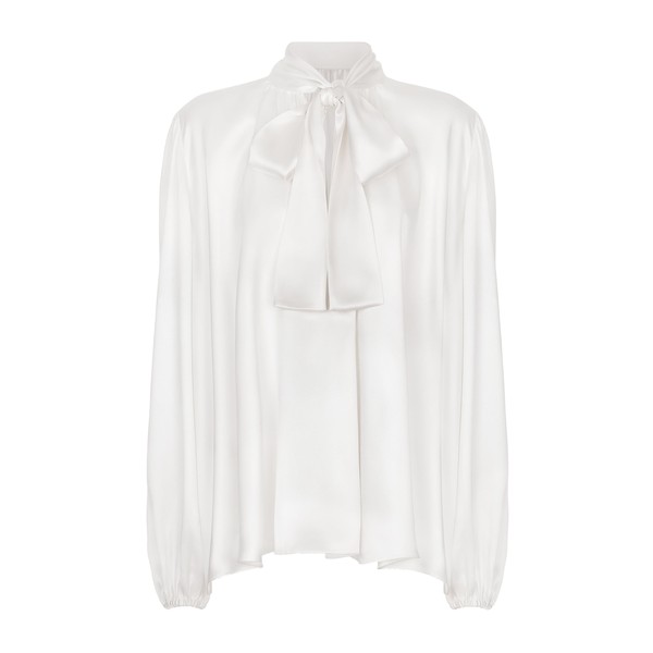 Dolce & Gabbana Silk blouse with pussy-bow