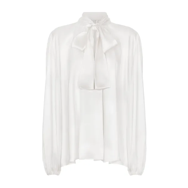 Dolce & Gabbana Silk blouse with pussy-bow