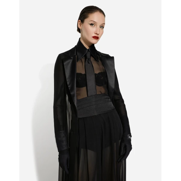 Dolce & Gabbana Silk chiffon duster coat, view 5