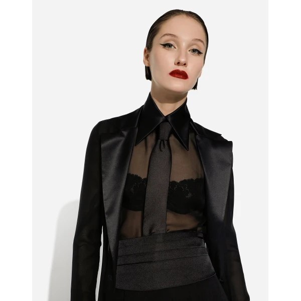 Dolce & Gabbana Silk chiffon duster coat, view 6