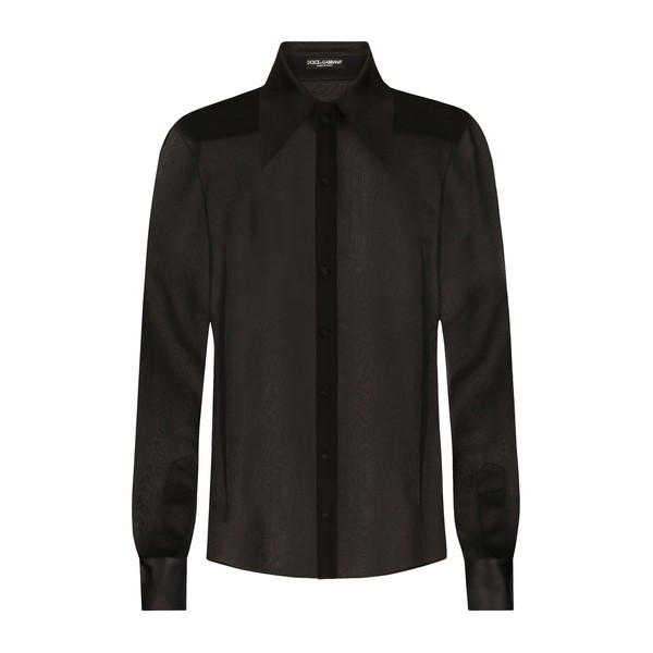 Dolce & Gabbana Silk chiffon shirt with satin details